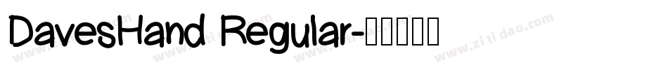DavesHand Regular字体转换